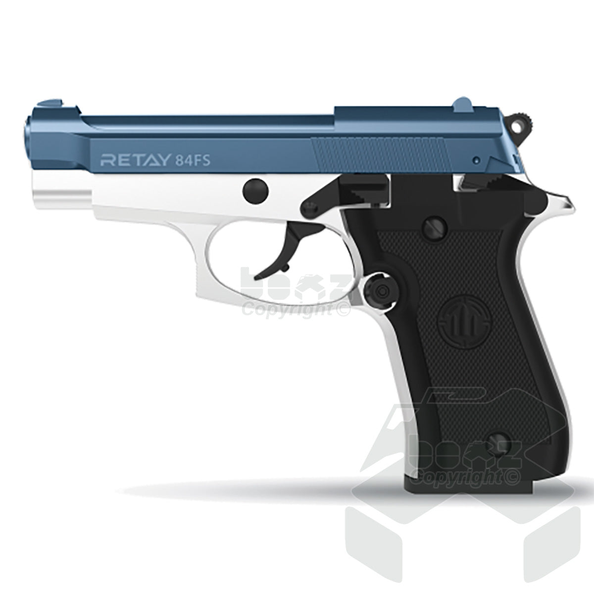 Retay 84 FS Blank Firing Pistol - 9mm - Nickel