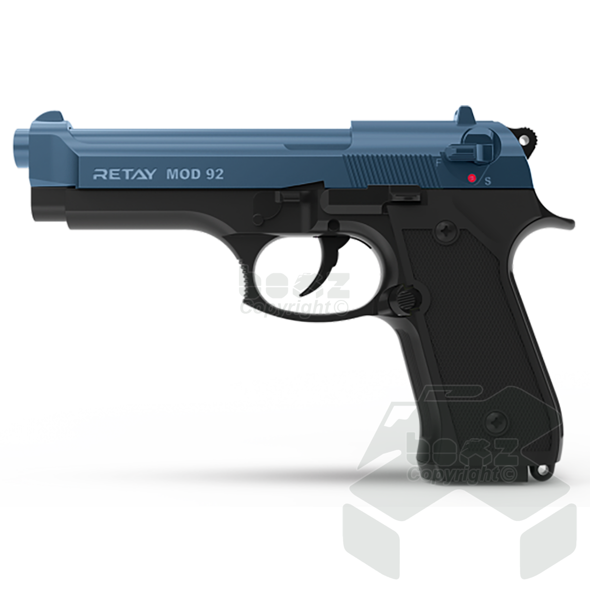 Retay Model 92 Blank Firing Pistol - 9mm - Blue