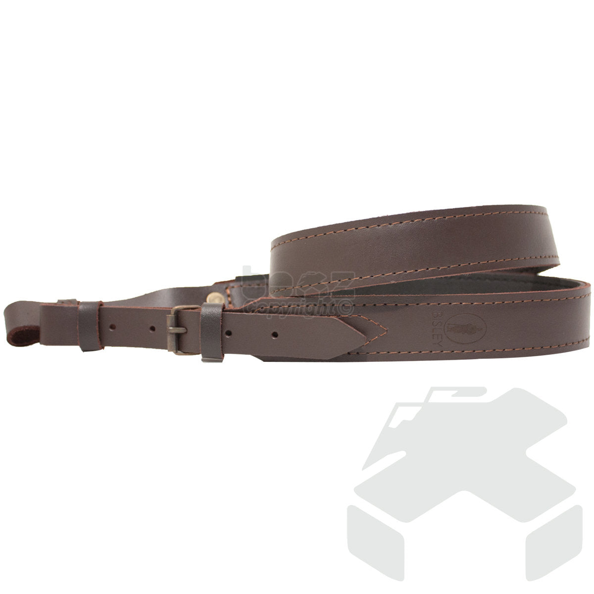 Bisley Leather Rifle Sling Rubber Lined - Non-Slip