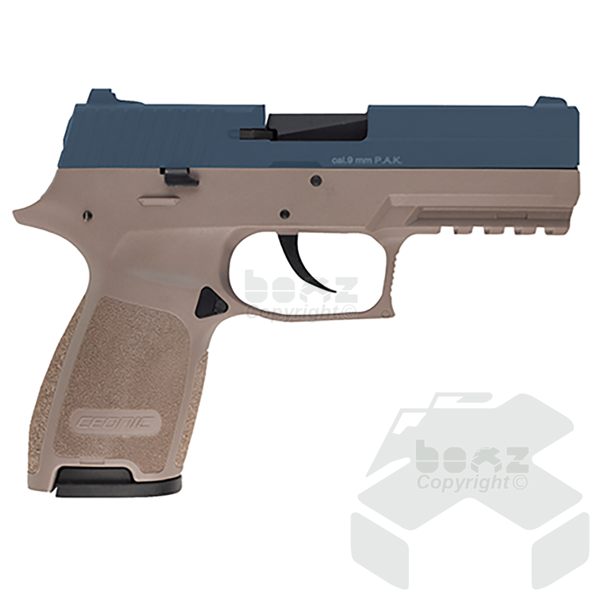Ceonic P250 Blank Firing Pistol - 9mm - Blue Daybreak