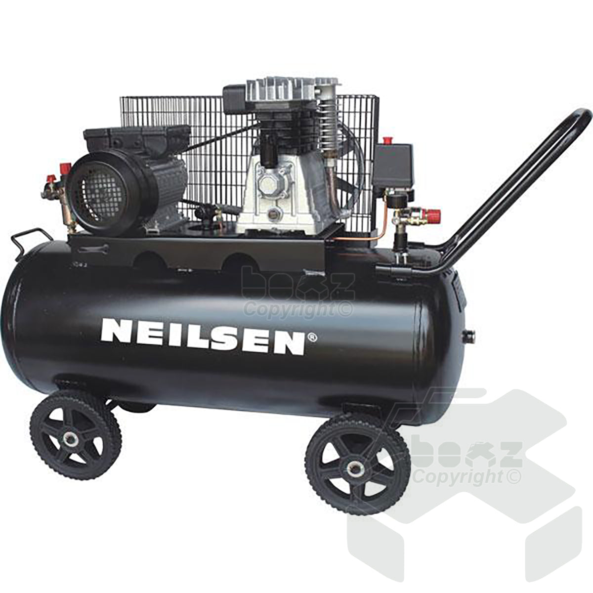Neilsen 100l 230v 3hp Belt-driven Air Compressor