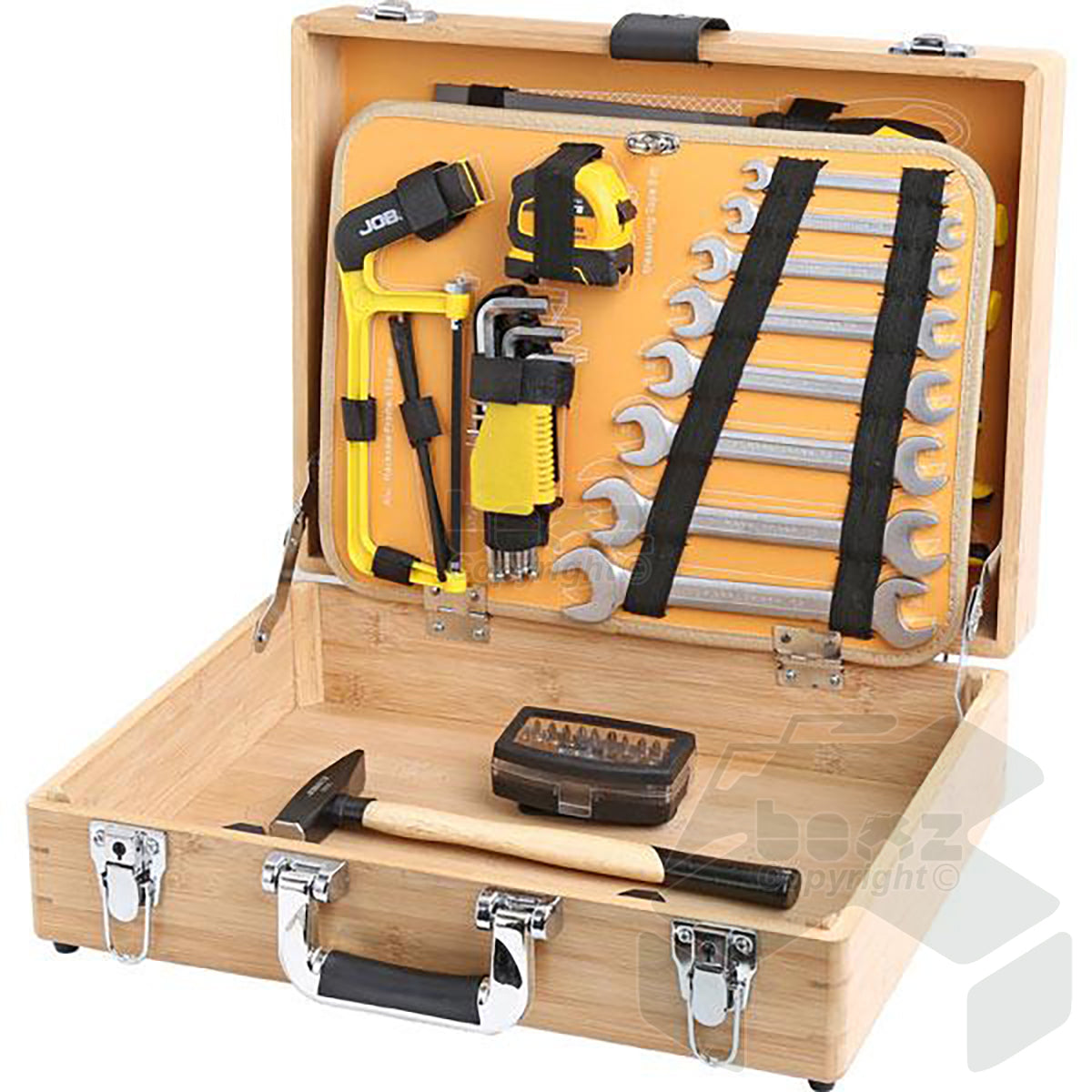 Jobsite 108pcs Set Bamboo Tool Box