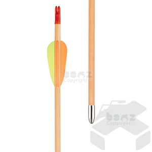 EK Archery Target Wooden Arrow (Round Point) - Pack of 5