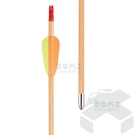 EK Archery Target Wooden Arrow (Round Point) - Pack of 5